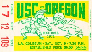 1971_College_Football_USC vs. Oregon_L.A. Coliseum